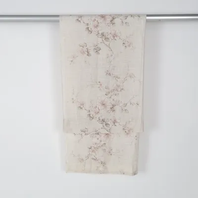 Rideau passe tringle (Beige, Rose)