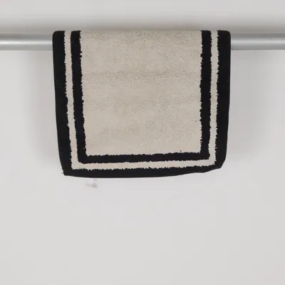 Bathroom mat (Black, White) from Rusta Home Cotton