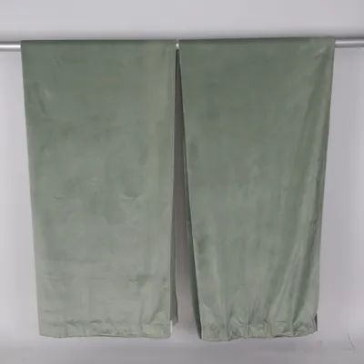 Gardin med rynkebånd (Grøn) fra Åhléns Polyester