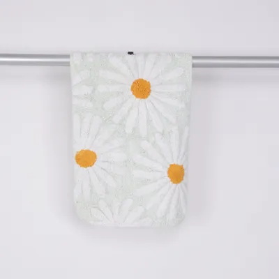 Rag rug (White, Green, Yellow) Cotton