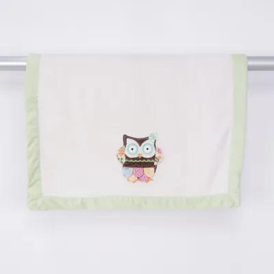 Baby blanket (White, Green) from Solbacka Hemtextil Polyester