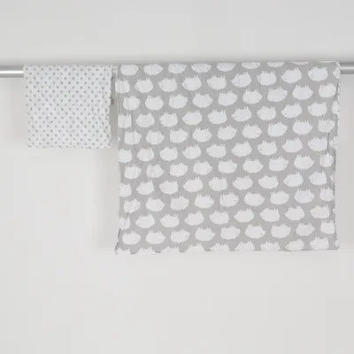 Parure de lit (Blanc, Gris) de Färg & Form Coton