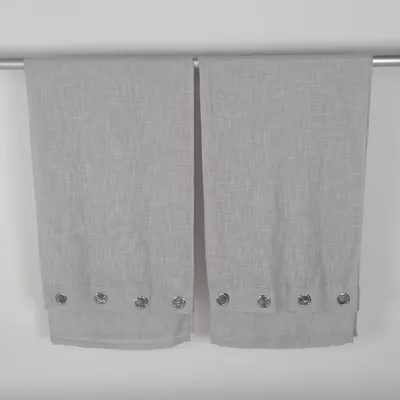 Øjenlågsgardin (Grå) fra Rusta Polyester