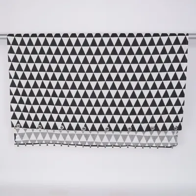Shower curtain (Black, White) from Ferm Living Acrylic, Cotton