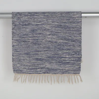 Woven rug (Blue, White)