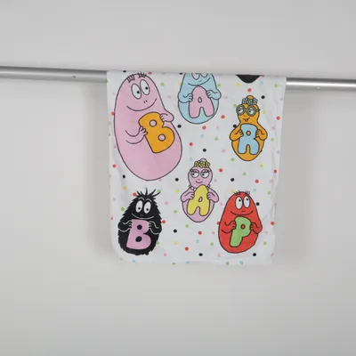 Strandhandduk (Vit, Flerfärgad) från Barbapapa Bomull