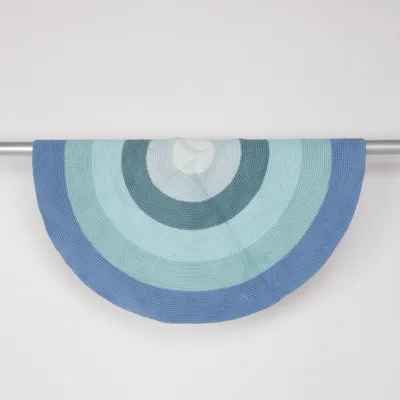 Rag rug (Blue, Green, White) from Sebra