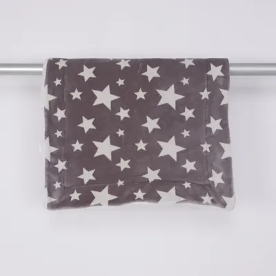 Baby blanket (Gray, White) from Intertek Polyester