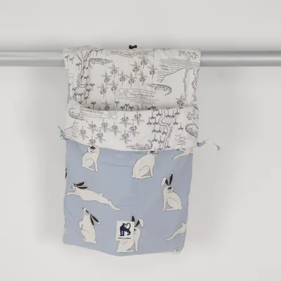 Footmuff (Blue, White) from Mini Rodini Home