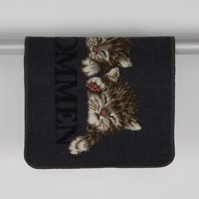 Deurmat (Katt Välkommen Grå) Polyamide