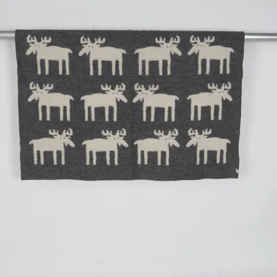 Filt (Grå, Vit) från Klippan Bomull, Ull