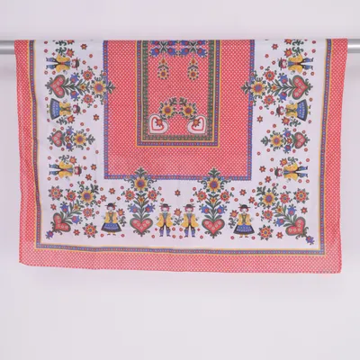 Tafelkleed (Wit, Rood, Meerkleurig) Katoen, Polyester