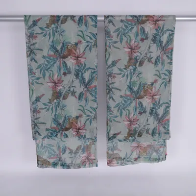 Rod pocket curtain (Green, Multicolored) from Indiska Polyester