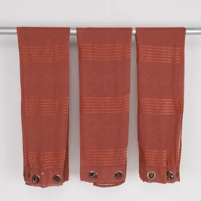 Eyelet curtain (Red) Polyester