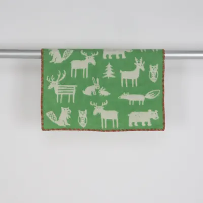 Babyfilt (Grön, Vit) från Klippan Ull