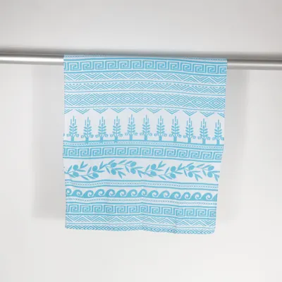 Beach towel (Blue, White) from Aqua Blue Cotton