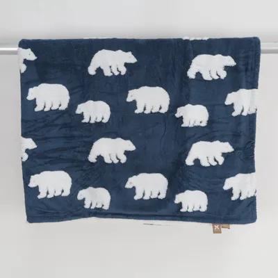 Deken (Blauw, Wit) van X-mas Polyester