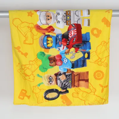 Bath towel (Yellow, Multicolored) from LEGO Cotton
