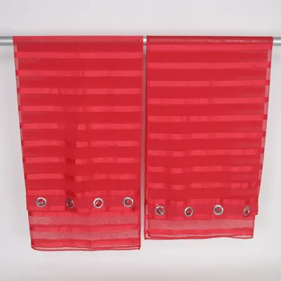 Eyelet curtain (Red) from Solbacka Hemtextil Polyester