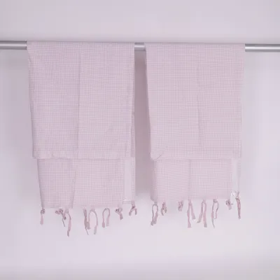 Knytbandslängd (Rosa, Vit) från IKEA Bomull