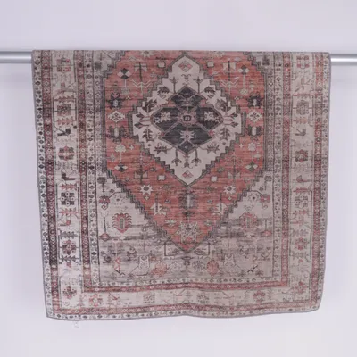 Geweven tapijt (Beige, Meerkleurig) Polyester