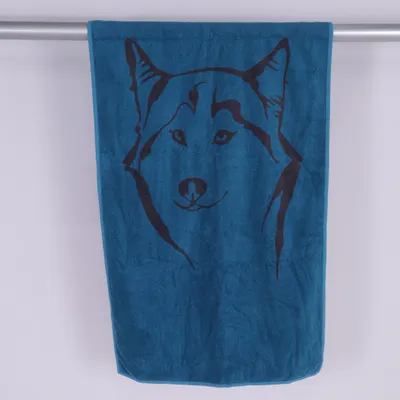 Bath towel (Blue, Black) from Jako-O Cotton