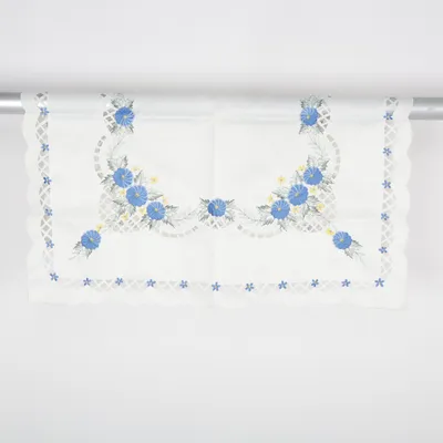 Nappe de table (Blanc, Bleu, Jaune)