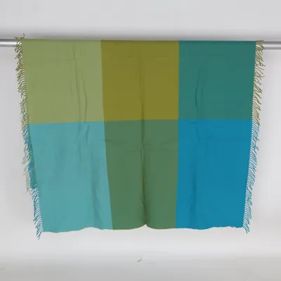 Pläd (Blå, Grön) Ull