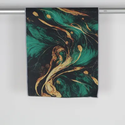 Bathroom mat (Green, Gold, Black) Polyester