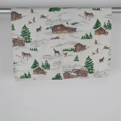 Bordsduk (Vit, Flerfärgad) från Sprugel Bomull