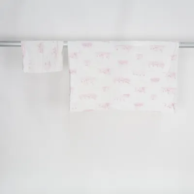 Bed set (White, Pink) from Elsa Beskow Cotton