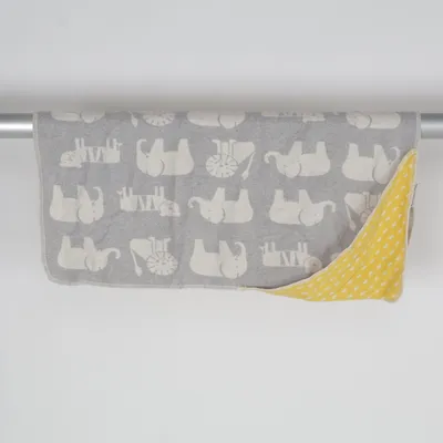 Couverture de bébé (Gris, Jaune, Blanc) de David Fussenegger Coton, Viscose