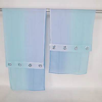 Öljettgardin (Blå, Vit) från BPC Bonprix Collection Polyester