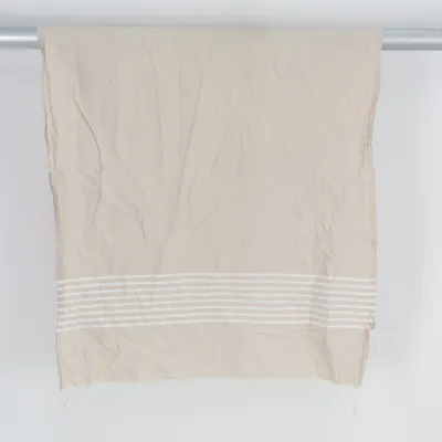Beach towel (Beige, White) from H&M Home Cotton