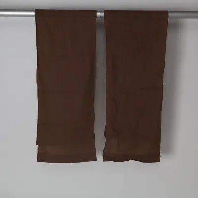 Rod pocket curtain (Brown) from Almedahls Cotton