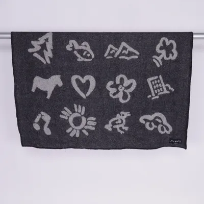 Blanket (Gray, Multicolored) from Lasse Åberg Wool