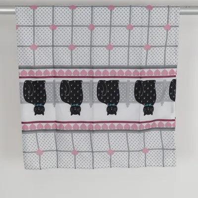Duschdraperi (Vit, Grå, Rosa) från Phink Industries Polyester