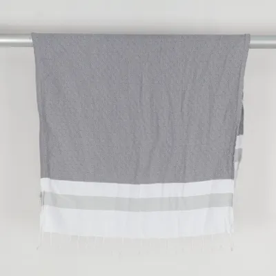Serviette de plage (Gris, Blanc) de Lord Nelson Coton