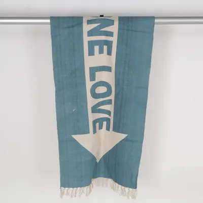 Fladvævet tæppe (Blå, Beige) fra Lafinesse