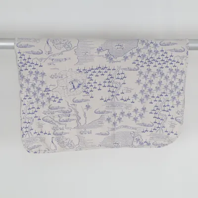 Babytæppe (Beige, Blå) fra Mini Rodini Elastan, Økologisk bomuld
