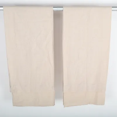 Rod pocket curtain (Beige) from Elsaform Cotton