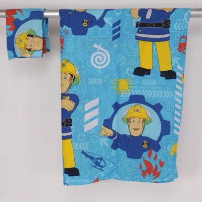 Bäddset (Blå, Gul, Röd, Flerfärgad) från Fireman Sam Bomull