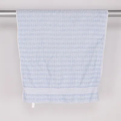 Badehåndklæde (Blå, Hvid)