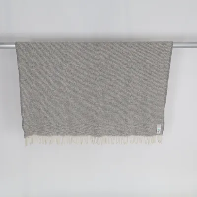 Blanket (Gray, White) from Klippan Wool