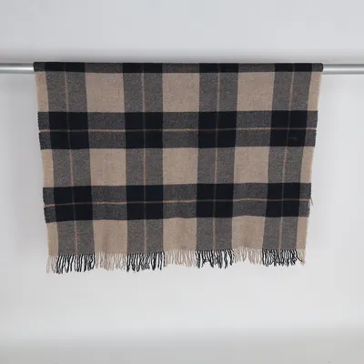 Plaid (Grå, Beige, Sort) fra Vinga Uld