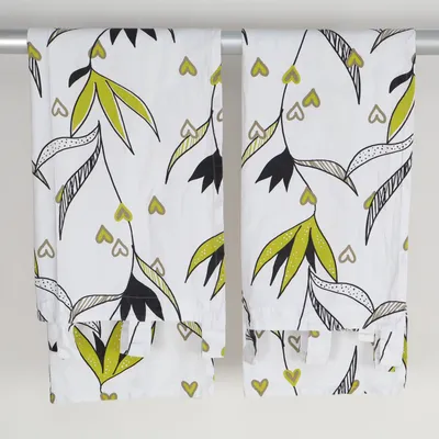 Rideau passe tringle (Blanc, Vert, Noir) de Jotex Coton