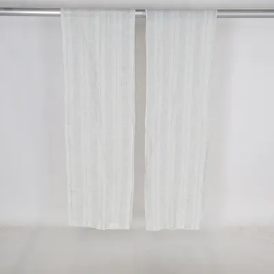 Rod pocket curtain (White, Blue) from Himla Linen