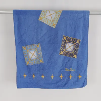 Badlakan (Baumwoll-Velours Frottee Badetuch. Feine Melange im blauen Velours) från Paloma Picasso Bomull