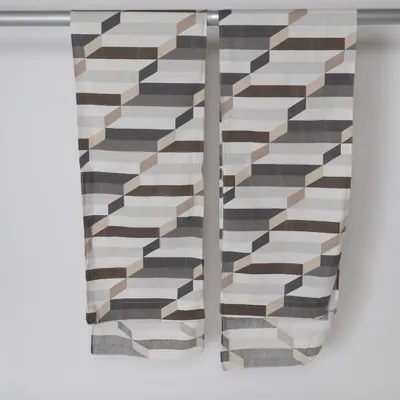 Panel curtain (White, Gray, Beige) Cotton
