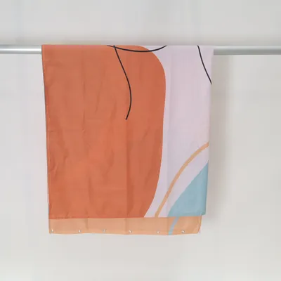 Douchegordijn (Roze, Grijs, Oranje) van Ulticool Polyester